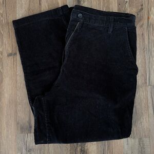 Woolrich Women's Black Corduroy Wide Leg Pants